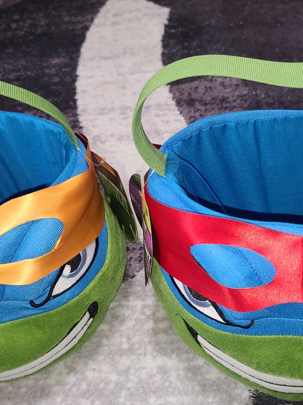 2 Teenage Mutant Ninja Turtles (TMNT) Plush Trick-or-Treat / Easter Baskets